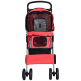 easycomfort easycomfort passeggino per cani pieghevole carrello per animali domestici rosso 75 x 45 x 97cm ean 8054111849135