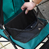 easycomfort easycomfort passeggino per cani piccoli pieghevole ruote con freno in eva e guinzaglio di sicurezza verde