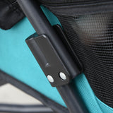 easycomfort easycomfort passeggino per cani piccoli pieghevole ruote con freno in eva e guinzaglio di sicurezza verde