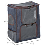 easycomfort easycomfort zaino trasportino per cani e gatti in oxford cuscino rimovibile e lavabile con rete traspirante 35x28.5x45cm blu