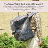 easycomfort easycomfort zaino trasportino per cani e gatti in oxford cuscino rimovibile e lavabile con rete traspirante 35x28.5x45cm blu
