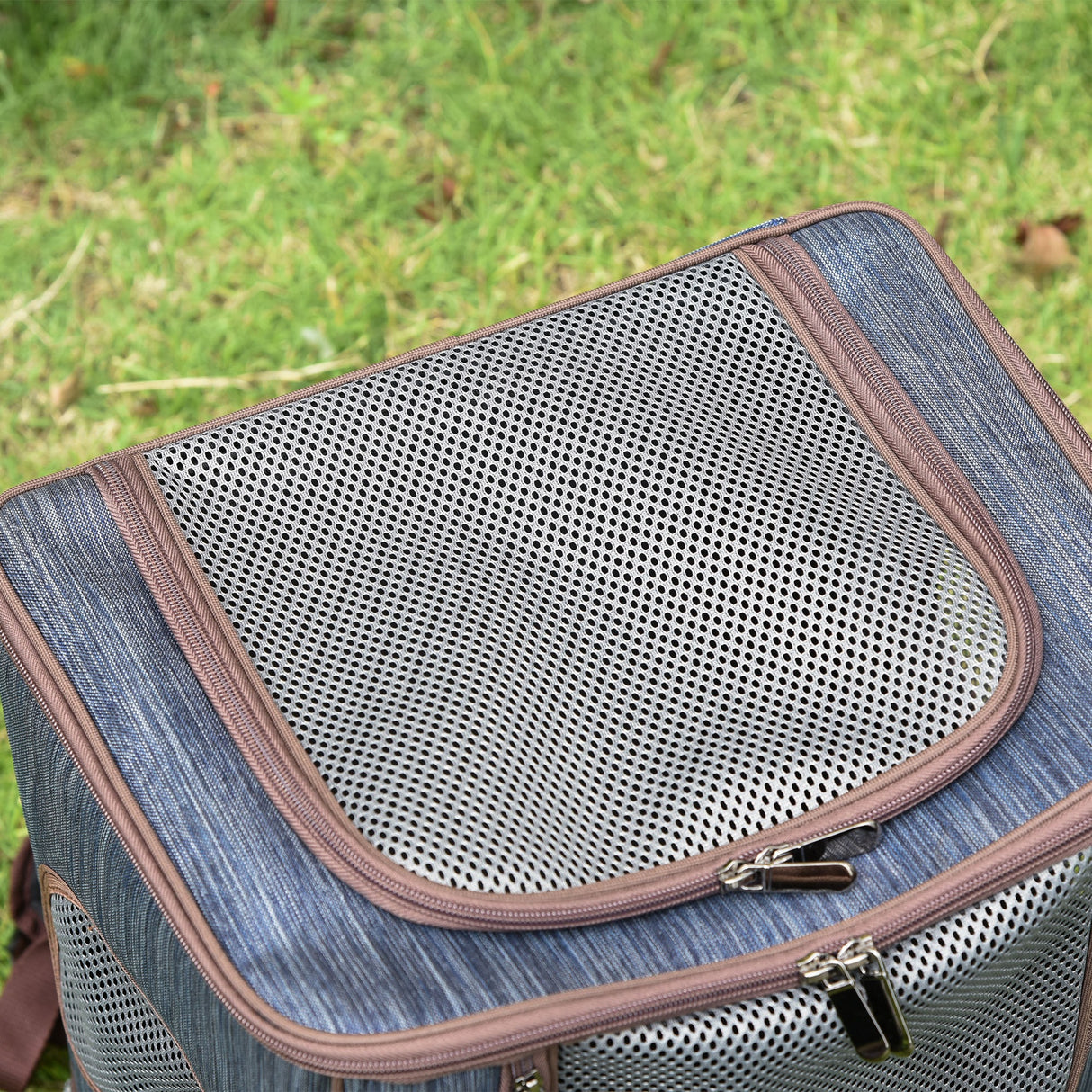 easycomfort easycomfort zaino trasportino per cani e gatti in oxford cuscino rimovibile e lavabile con rete traspirante 35x28.5x45cm blu