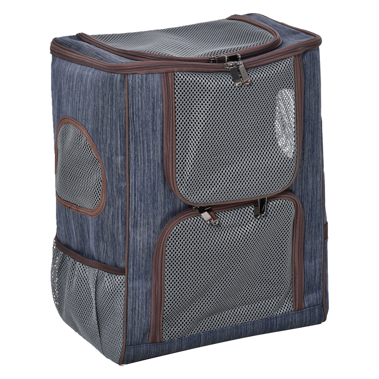 easycomfort easycomfort zaino trasportino per cani e gatti in oxford cuscino rimovibile e lavabile con rete traspirante 35x28.5x45cm blu