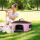 easycomfort easycomfort borsa trasportino per cani e gatti con 2 porte a cerniera 50x35x36cm rosa