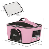 easycomfort easycomfort borsa trasportino per cani e gatti con 2 porte a cerniera 50x35x36cm rosa
