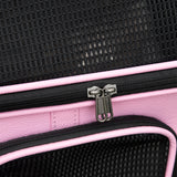 easycomfort easycomfort borsa trasportino per cani e gatti con 2 porte a cerniera 50x35x36cm rosa