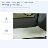 easycomfort easycomfort trasportino per cani e gatti fino 4kg pieghevole con 3 aperture e cuscino 70x51x50cm grigio
