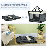 easycomfort easycomfort trasportino per cani e gatti fino 4kg pieghevole con 3 aperture e cuscino 70x51x50cm grigio