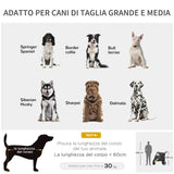 easycomfort easycomfort passeggino pieghevole per cani di taglia media con ingressi a cerniera e finestre a rete 112x65x100 cm