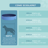 easycomfort easycomfort piscina pieghevole per cani in pvc azzurro 140x30cm xh ean 8054144133034