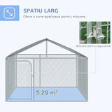 easycomfort easycomfort recinto per cani da esterno recinto per animali con copertura impermeabile 230x230x175cm