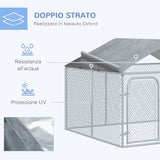 easycomfort easycomfort recinto per cani da esterno recinto per animali con copertura impermeabile 230x230x175cm