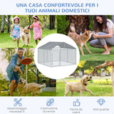 easycomfort easycomfort recinto per cani da esterno recinto per animali con copertura impermeabile 230x230x175cm