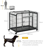 easycomfort easycomfort kennel per cani pieghevole porta con blocco 4 ruote fondo rimovibile ean 8054144135793