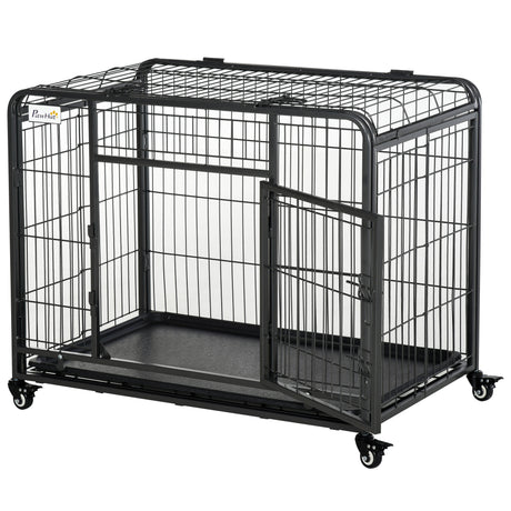 easycomfort easycomfort kennel per cani pieghevole porta con blocco 4 ruote fondo rimovibile ean 8054144135793