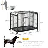 easycomfort easycomfort kennel gabbia per cani pieghevole con freno e fondo rimovibile grigio