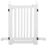 easycomfort easycomfort cancellino per cani pieghevole a 3 pannelli porta centrale con blocco struttura in mdf 155x76cm bianco