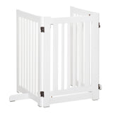 easycomfort easycomfort cancellino per cani pieghevole a 3 pannelli porta centrale con blocco struttura in mdf 155x76cm bianco