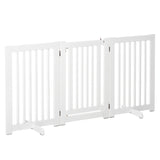 easycomfort easycomfort cancellino per cani pieghevole a 3 pannelli porta centrale con blocco struttura in mdf 155x76cm bianco