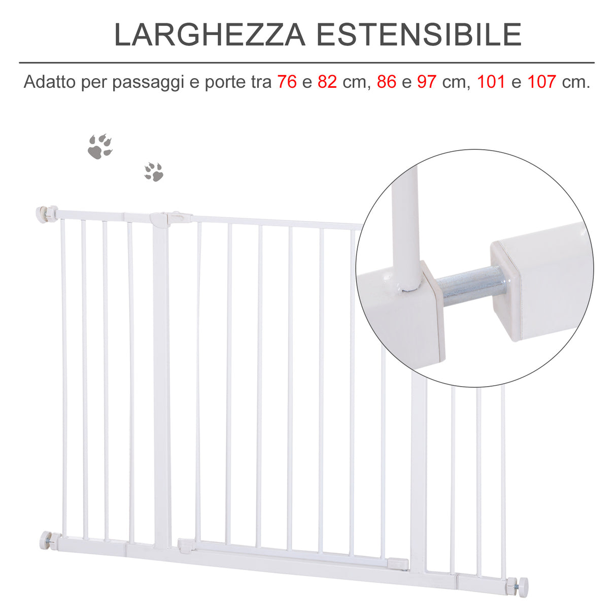 easycomfort easycomfort cancellino per cani estensibile da 72 107cm montaggio a pressione ean 8054111841849