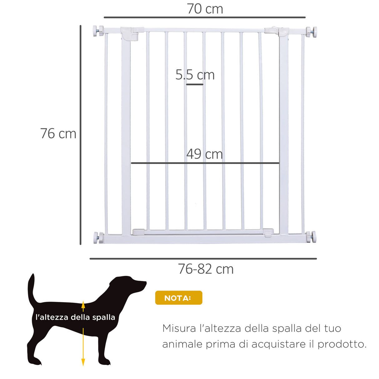 easycomfort easycomfort cancelletto di sicurezza per bambini e animali domestici bianco ean 8054111842822