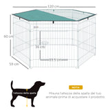 easycomfort easycomfort recinto per animali domestici con copertura impermeabile 6 moduli 59 x 60cm ean 8054111840859
