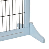 easycomfort easycomfort cancellino per cani estensibile da interno in legno e acciaio 104 183x36x69cm blu