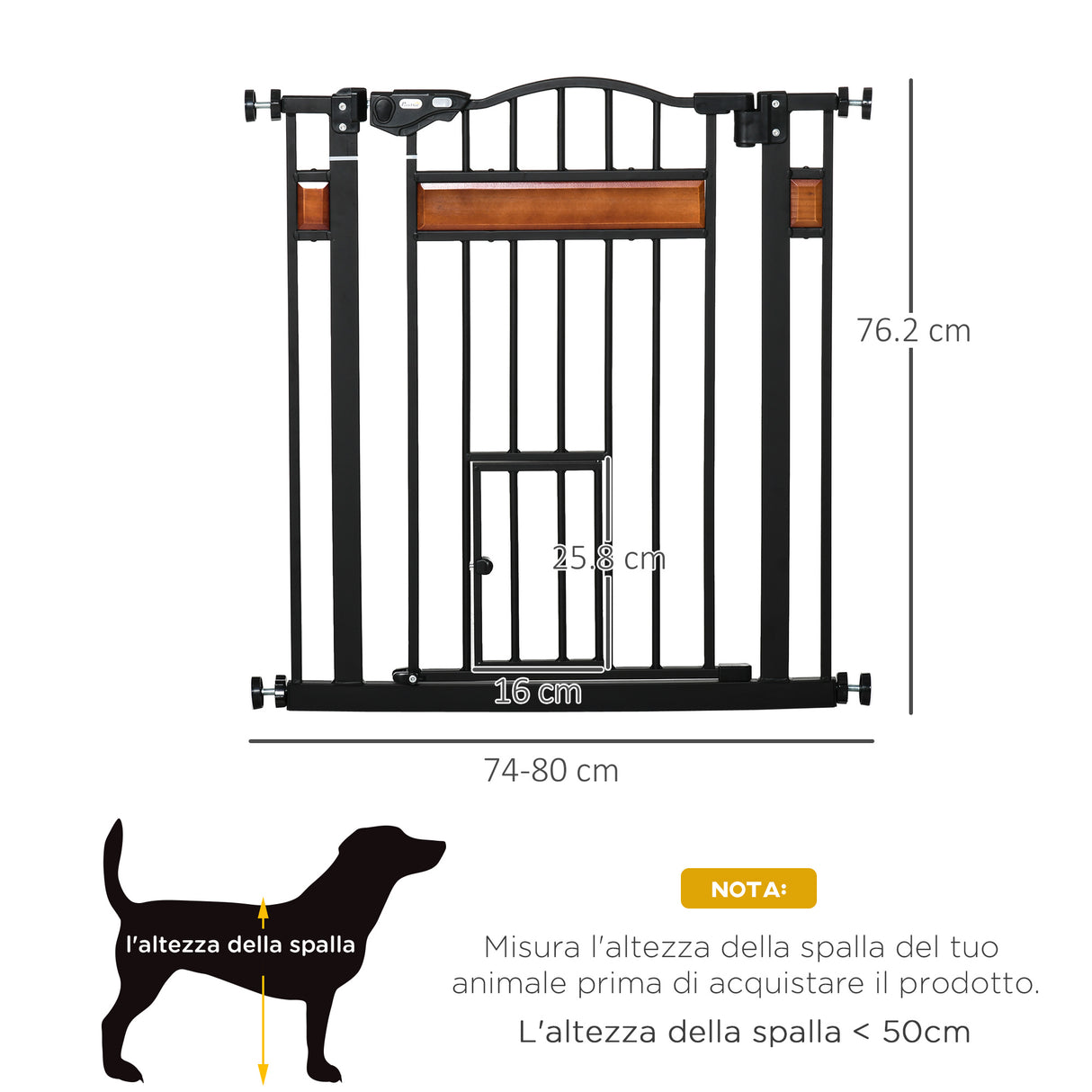 easycomfort easycomfort cancellino per cani con fissaggio a pressione estensibile da 74 80cm con chiusura automatica nero