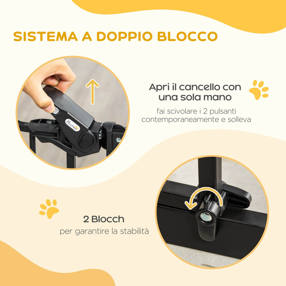 easycomfort easycomfort cancellino per cani con fissaggio a pressione estensibile da 74 80cm con chiusura automatica nero