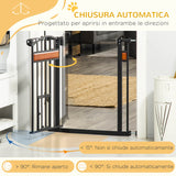 easycomfort easycomfort cancellino per cani con fissaggio a pressione estensibile da 74 80cm con chiusura automatica nero