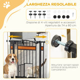 easycomfort easycomfort cancellino per cani con fissaggio a pressione estensibile da 74 80cm con chiusura automatica nero