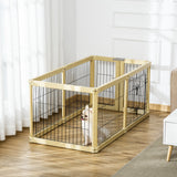 easycomfort easycomfort box per cani recinto per animali 6 pannelli con porta e doppi fermi 70x62cm