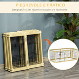 easycomfort easycomfort box per cani recinto per animali 6 pannelli con porta e doppi fermi 70x62cm