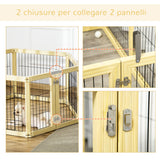 easycomfort easycomfort box per cani recinto per animali 6 pannelli con porta e doppi fermi 70x62cm
