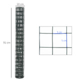 easycomfort easycomfort rete metallica da giardino con rivestimento in pvc per recinzioni da esterno 500x91cm verde