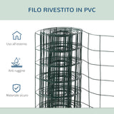 easycomfort easycomfort rete metallica da giardino con rivestimento in pvc per recinzioni da esterno 500x91cm verde