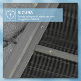 easycomfort easycomfort rampa per cani pieghevole antiscivolo in legno con maniglia laterale 43x165x6 5 cm nero