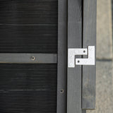 easycomfort easycomfort rampa per cani pieghevole antiscivolo in legno con maniglia laterale 43x165x6 5 cm nero