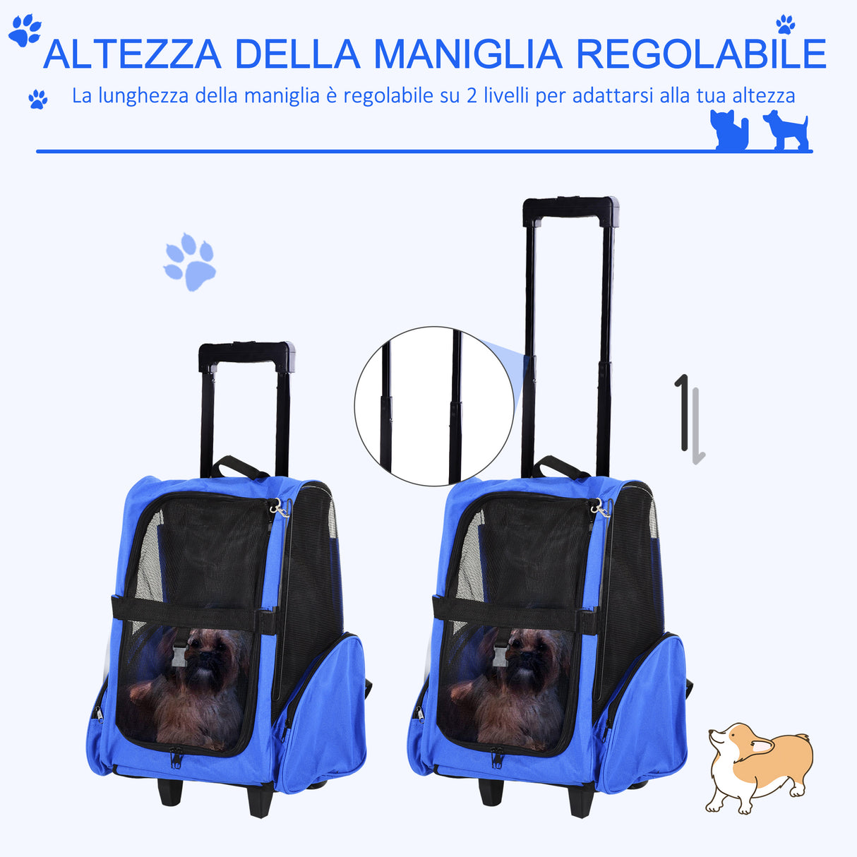 easycomfort easycomfort trolley zaino trasportino per animali domestici blu ean 8054111843102