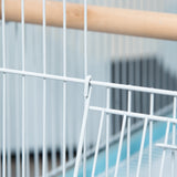 easycomfort easycomfort gabbia per uccelli 2 in 1 voliera da interni con 4 ruote e vassoi estraibili 51 5x50x140cm