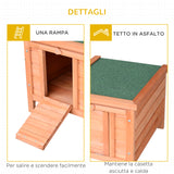 easycomfort easycomfort conigliera gabbia per piccoli animali con tetto apribile in legno 51x42x43 cm ean 8054111842624