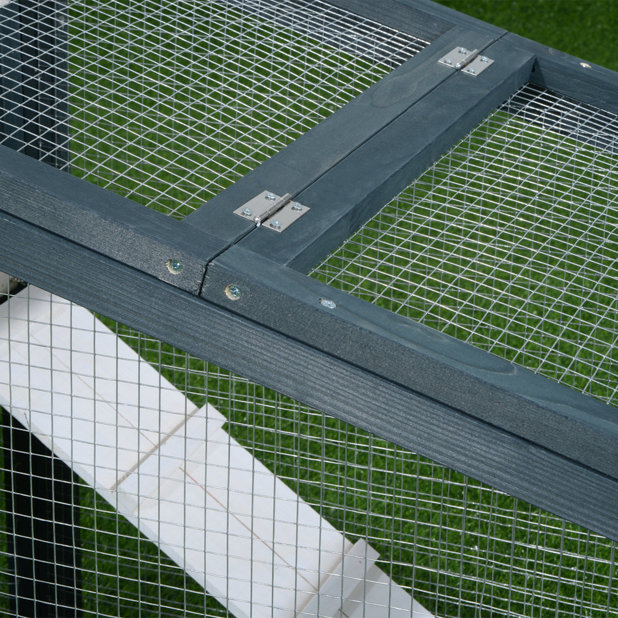 easycomfort easycomfort gabbia per conigli animali in legno di abete doppia porta 140x65x100cm ean 8055776913179