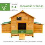 easycomfort easycomfort pollaio da giardino gabbia per galline impermeabile in legno 150x100x96.5 cm ean 8054144139456