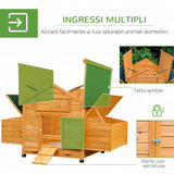 easycomfort easycomfort pollaio da giardino gabbia per galline impermeabile in legno 150x100x96.5 cm ean 8054144139456