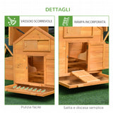 easycomfort easycomfort pollaio da giardino gabbia per galline impermeabile in legno 150x100x96.5 cm ean 8054144139456