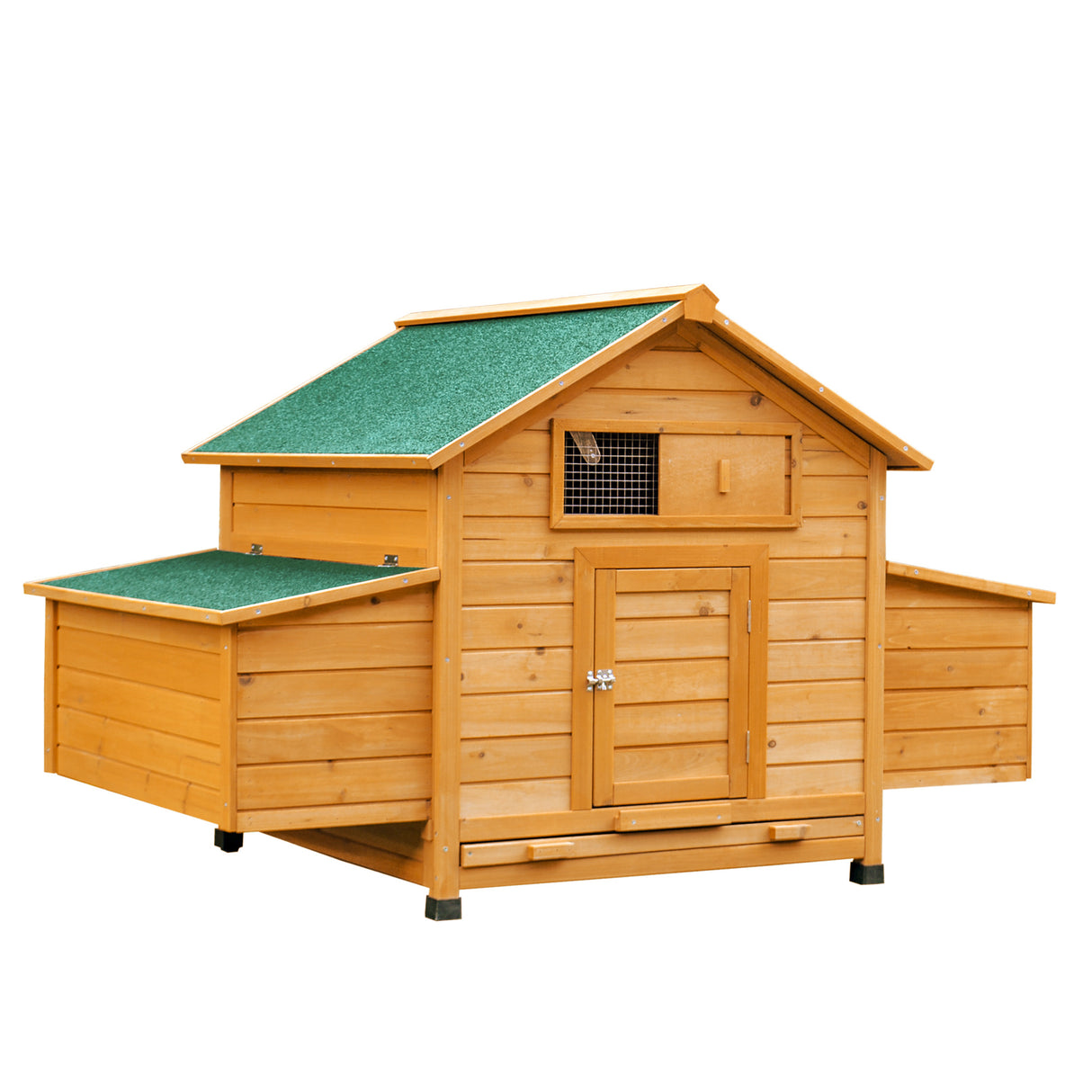 easycomfort easycomfort pollaio da giardino gabbia per galline impermeabile in legno 150x100x96.5 cm ean 8054144139456
