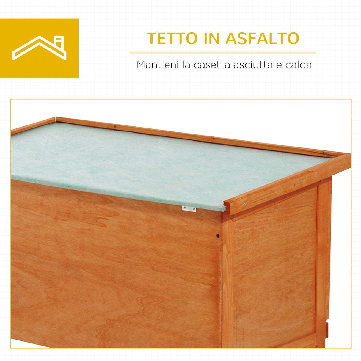 easycomfort easycomfort gabbia per conigli conigliera da esterno in legno di abete 90x45x65cm ean 8054144130859