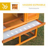 easycomfort easycomfort gabbia per conigli conigliera da esterno in legno di abete 90x45x80cm ean 8054144138565