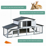 easycomfort area occasioni easycomfort conigliera da esterno in legno gabbia per 2 3 conigli o roditori bianca