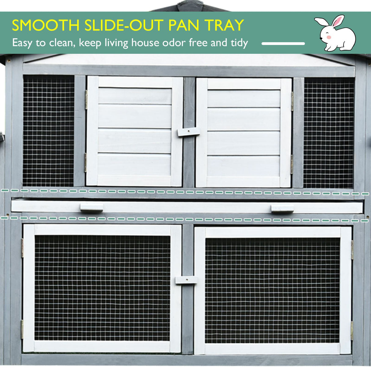 easycomfort area occasioni easycomfort conigliera da esterno in legno gabbia per 2 3 conigli o roditori bianca